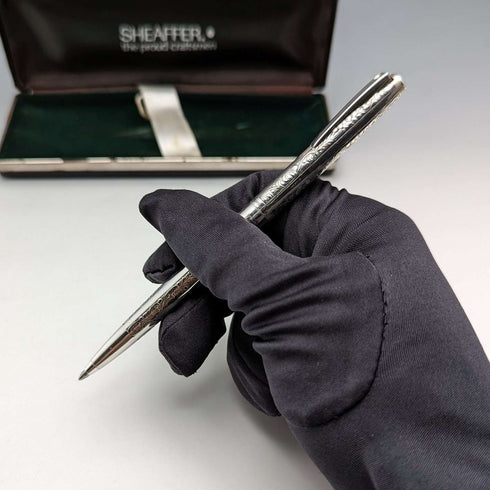 米国ヴィンテージ シェーファー 純銀製 ボールペン ケース入
