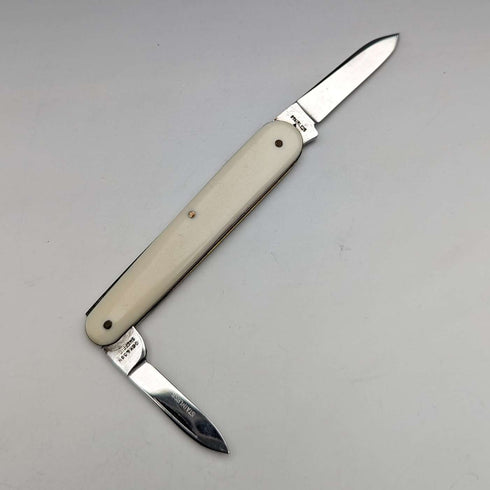 British Vintage Resin Handle Pen Knife Steel Blade x2 Cox&Sons