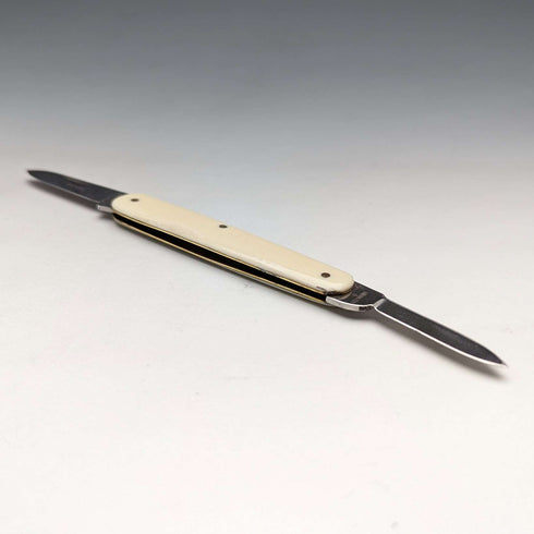 British Vintage Resin Handle Pen Knife Steel Blade x2 Cox&Sons