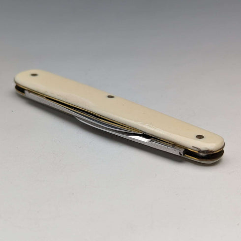 British Vintage Resin Handle Pen Knife Steel Blade x2 Cox&Sons