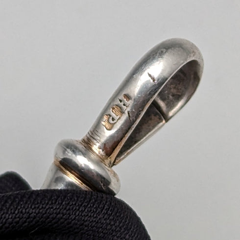 約 1910 年英國古董純銀阿爾伯特鏈 44 克爪子和碗扣