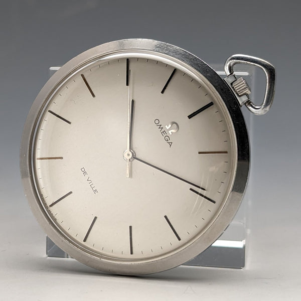 約 1970 年復古歐米茄機械懷錶 DeVille 運作良好