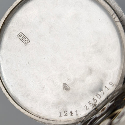 1912年頃 アンティーク ゼニス 懐中時計 彫刻銀側ハンター 動作良好