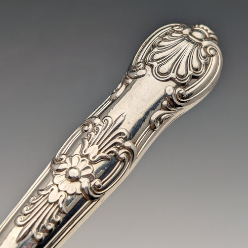 1862年 英国アンティーク 総純銀製 デザートカトラリー 3ペアセット 計233g Martin & Hall トレー入り