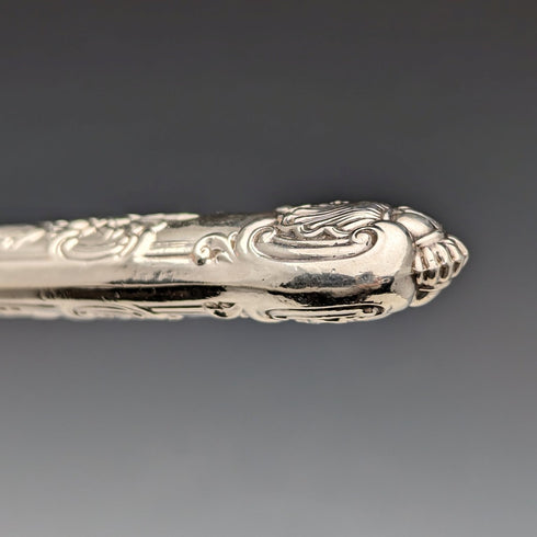 1862年 英国アンティーク 総純銀製 デザートカトラリー 6ペアセット 計467g Martin & Hall 木箱入り