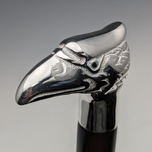 英国ヴィンテージ 紳士用ステッキ イーグルヘッドハンドル ブラックシャフト 90cm