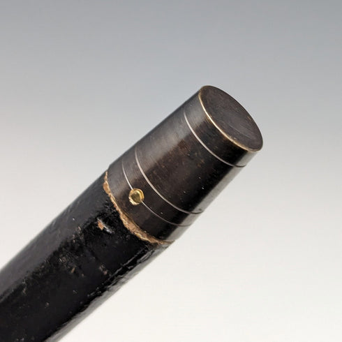 1913 年英國復古男手杖純銀圓形手柄 91 公分黑軸