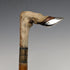 British Antique Men's Cane Chamois Leg Handle Light Brown Shaft 89cm