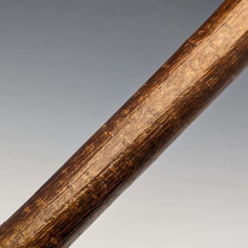 英國復古男士手杖,牛角彎柄,純銀裝飾,榛木桿,92 厘米