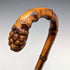 1926 年英國復古男士手杖,弧形手柄,純銀裝飾,竹桿,82 厘米