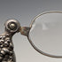 米国アンティーク 純銀製 アール・ヌーヴォー装飾 携帯用折りたたみ式眼鏡 ロニエット