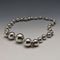 Vintage sterling silver large bead necklace 111g