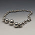Vintage sterling silver large bead necklace 111g