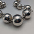 Vintage sterling silver large bead necklace 111g