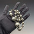 Vintage sterling silver large bead necklace 111g