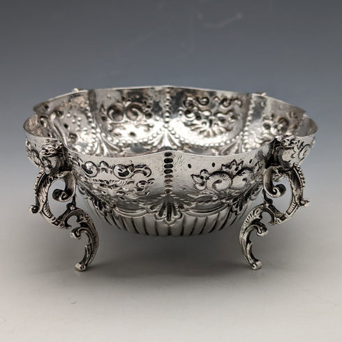 1903年 英国アンティーク 純銀製 脚付きボウル 126g Goldsmiths & Silversmiths