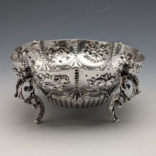1903 British Antique Sterling Silver Stem Bowl 126g Goldsmiths & Silversmiths
