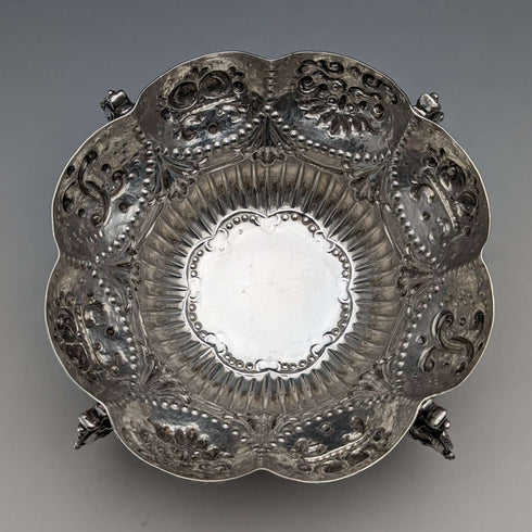 1903 British Antique Sterling Silver Stem Bowl 126g Goldsmiths & Silversmiths
