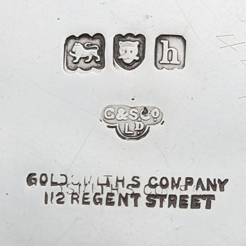 1903年 英国アンティーク 純銀製 脚付きボウル 126g Goldsmiths & Silversmiths