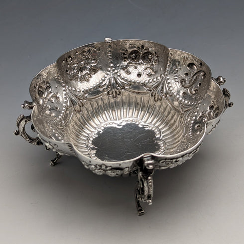 1903年 英国アンティーク 純銀製 脚付きボウル 126g Goldsmiths & Silversmiths