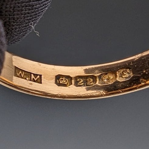 1979 British Vintage Jewelry K22 Gold Ring Ring WM