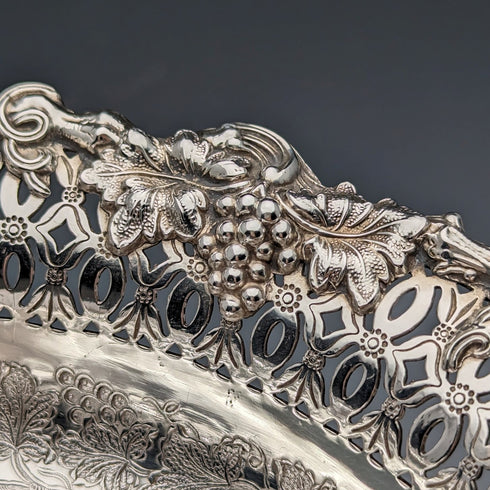 British Vintage Silver Plated Compote/Tazza Diameter 23cm Ellis Barker