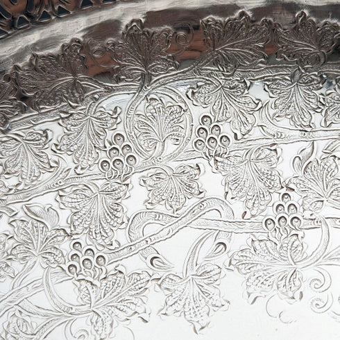 British Vintage Silver Plated Compote/Tazza Diameter 23cm Ellis Barker