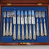 1861年 英国アンティーク シルバープレート製 カトラリー 6ペアセット Elkington 木箱入り