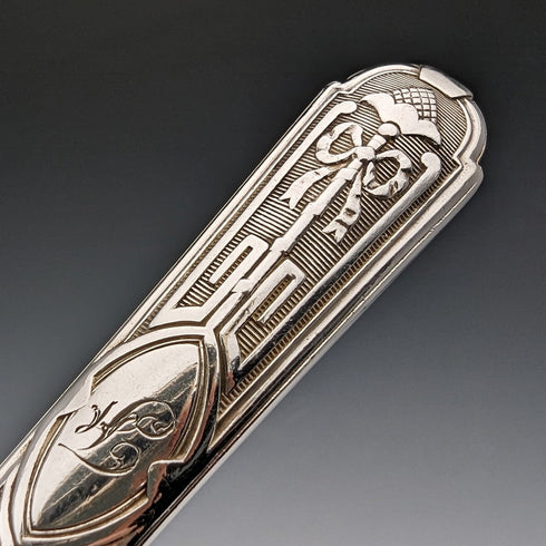 1861年 英国アンティーク シルバープレート製 カトラリー 6ペアセット Elkington 木箱入り