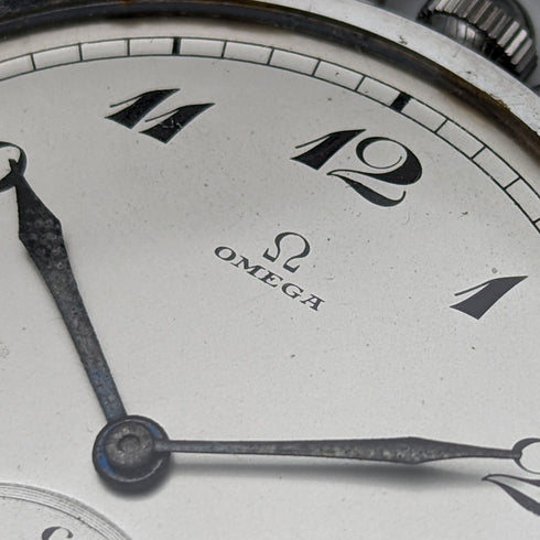 1935年頃 ヴィンテージ オメガ アールデコスタイル 機械式懐中時計 動作良好