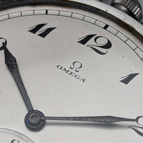 約 1935 年復古歐米茄裝飾藝術風格機械懷錶,工作狀態良好