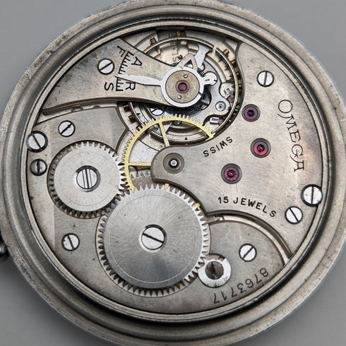 1935年頃 ヴィンテージ オメガ アールデコスタイル 機械式懐中時計 動作良好