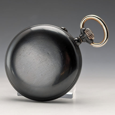 Circa 1890 Antique Longines pocket watch gunmetal case in good working order