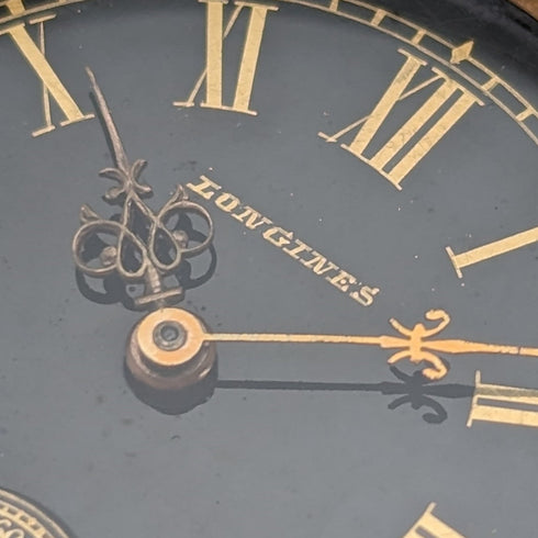 Circa 1890 Antique Longines pocket watch gunmetal case in good working order