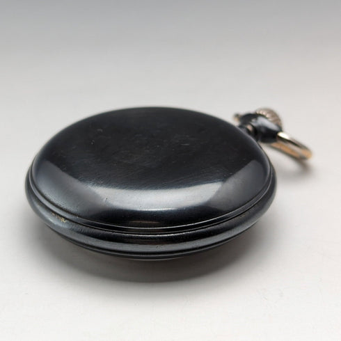 Circa 1890 Antique Longines pocket watch gunmetal case in good working order