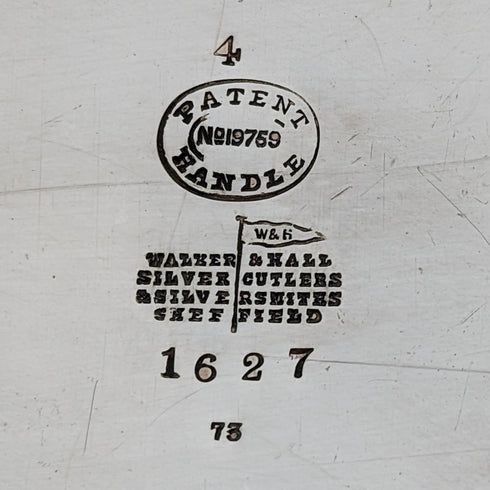 Circa 1885 British antique silver plated teapot Walker & Hal