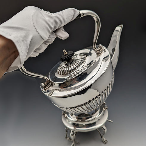 1900年頃 英国アンティーク シルバープレート製 ティーケトルセット John Pound