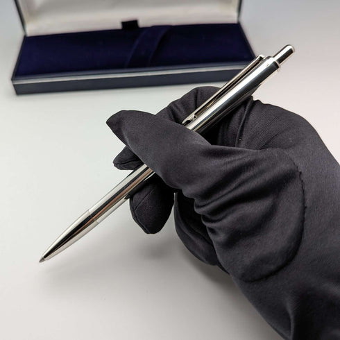 英国Harrison Brothers & Howson 純銀製 ボールペン ケース入り