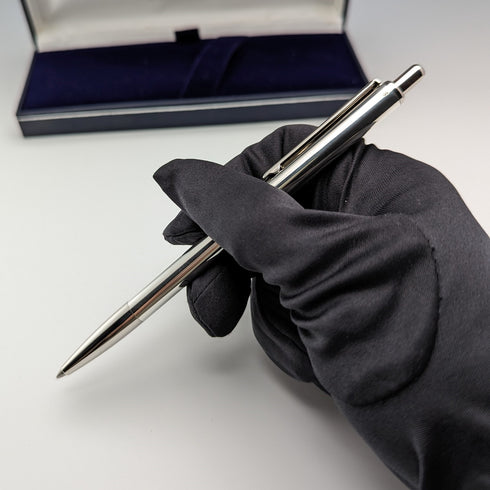 英國 Harrison Brothers & Howson 純銀圓珠筆帶盒