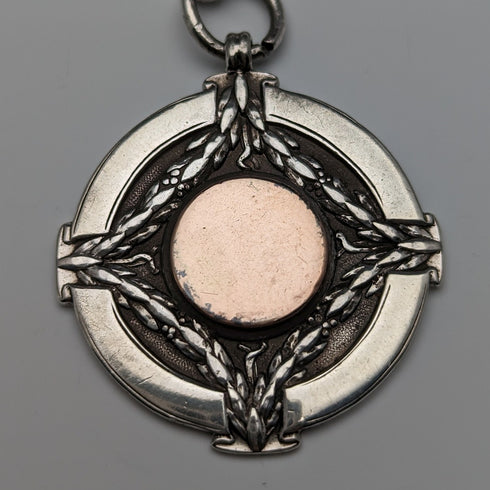 約 1923 年英國古董純銀阿爾伯特鏈 56 克獎章扣