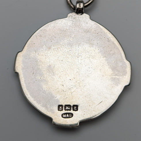 約 1923 年英國古董純銀阿爾伯特鏈 56 克獎章扣