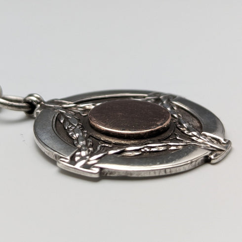 約 1923 年英國古董純銀阿爾伯特鏈 56 克獎章扣