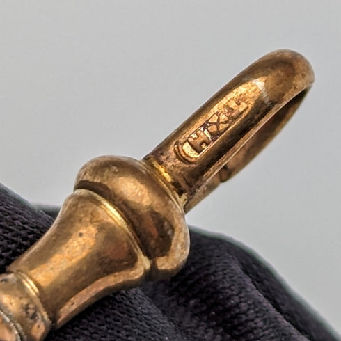 英國古董滾金雙阿爾伯特鏈,無鑰匙扣