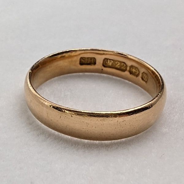 1896 年英國古董珠寶 K22 金戒指戒指 SH