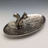 British Vintage Silver Plated Squirrel Decoration Oval Dish Seba
