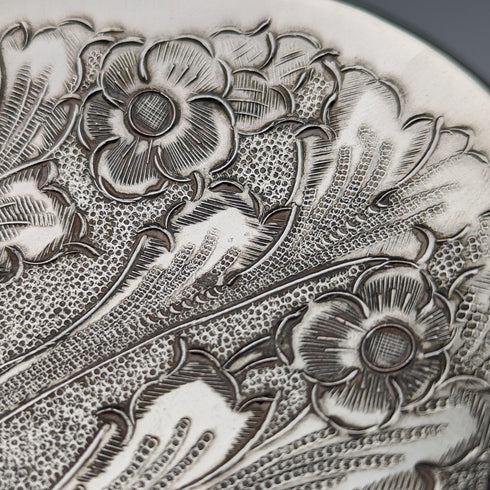 British Vintage Silver Plated Squirrel Decoration Oval Dish Seba