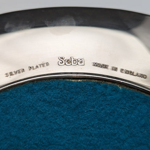 英國復古鍍銀松鼠裝飾橢圓形盤 Seba