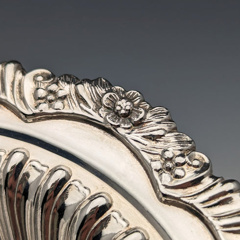 英國復古鍍銀碗碟一對