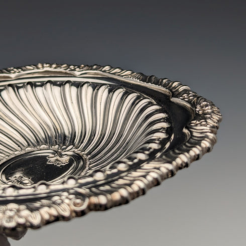 英國復古鍍銀碗碟一對