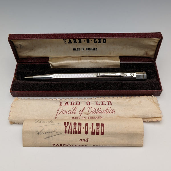1960年 英国 ヤード・オ・レッド 純銀製 ヘキサゴン推進式ペンシル ケース入